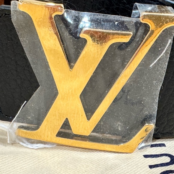 Louis Vuitton Black & Tan Reversible Initials 40MM Leather Belt Size 95 - Picture 12 of 15